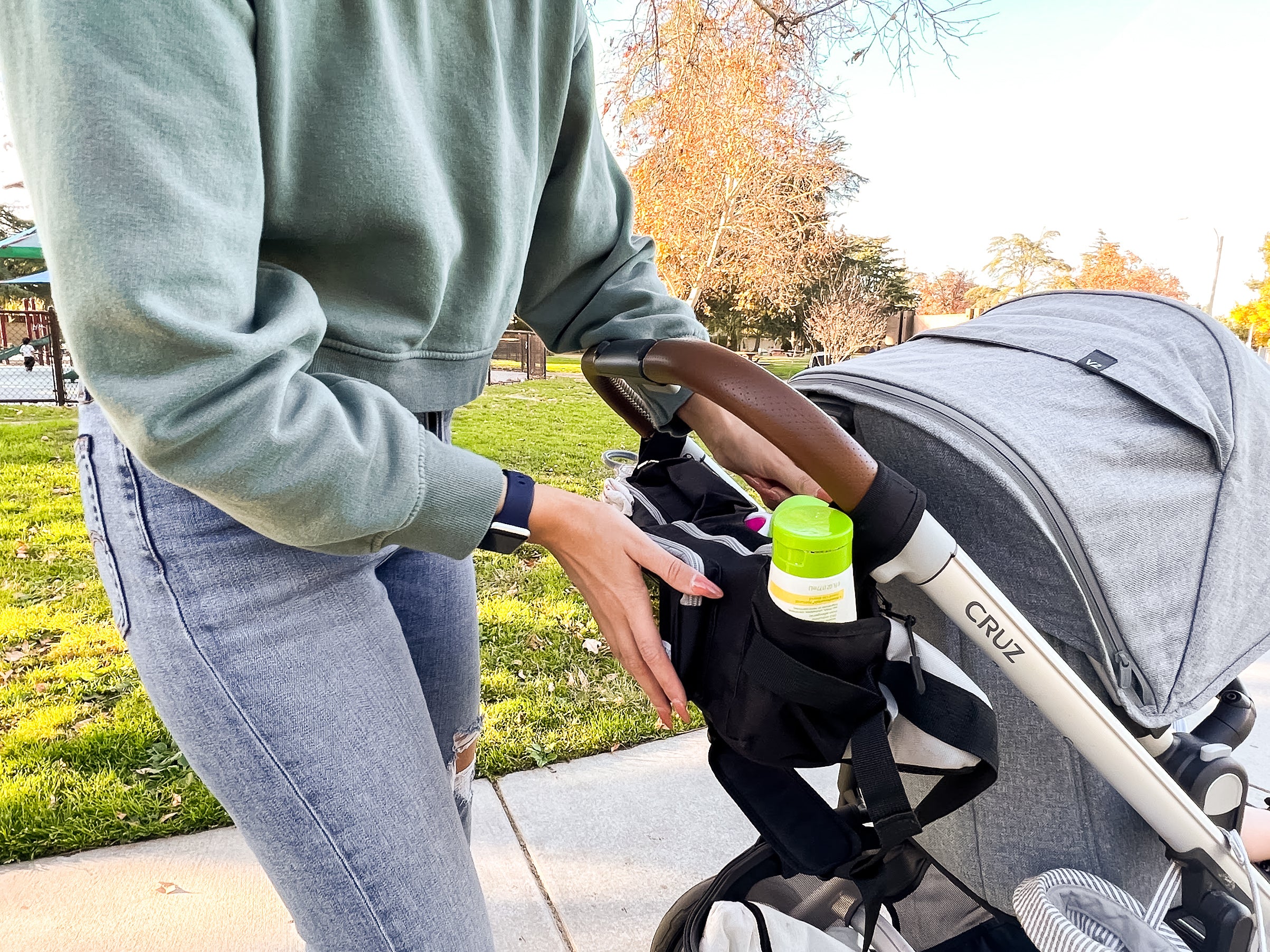 Stroller Organizer and Crossbody Diaper Bag