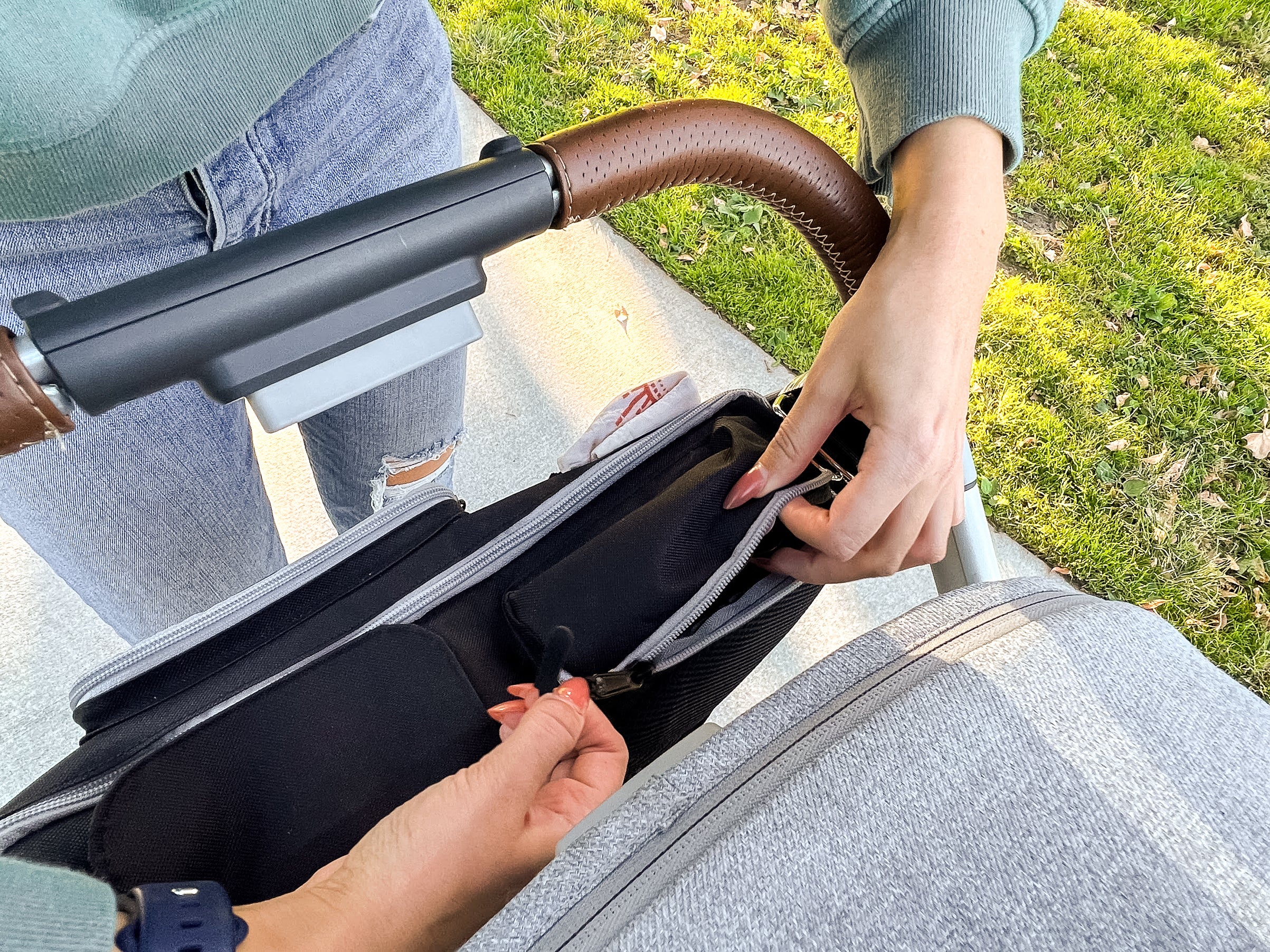 Stroller Organizer and Crossbody Diaper Bag