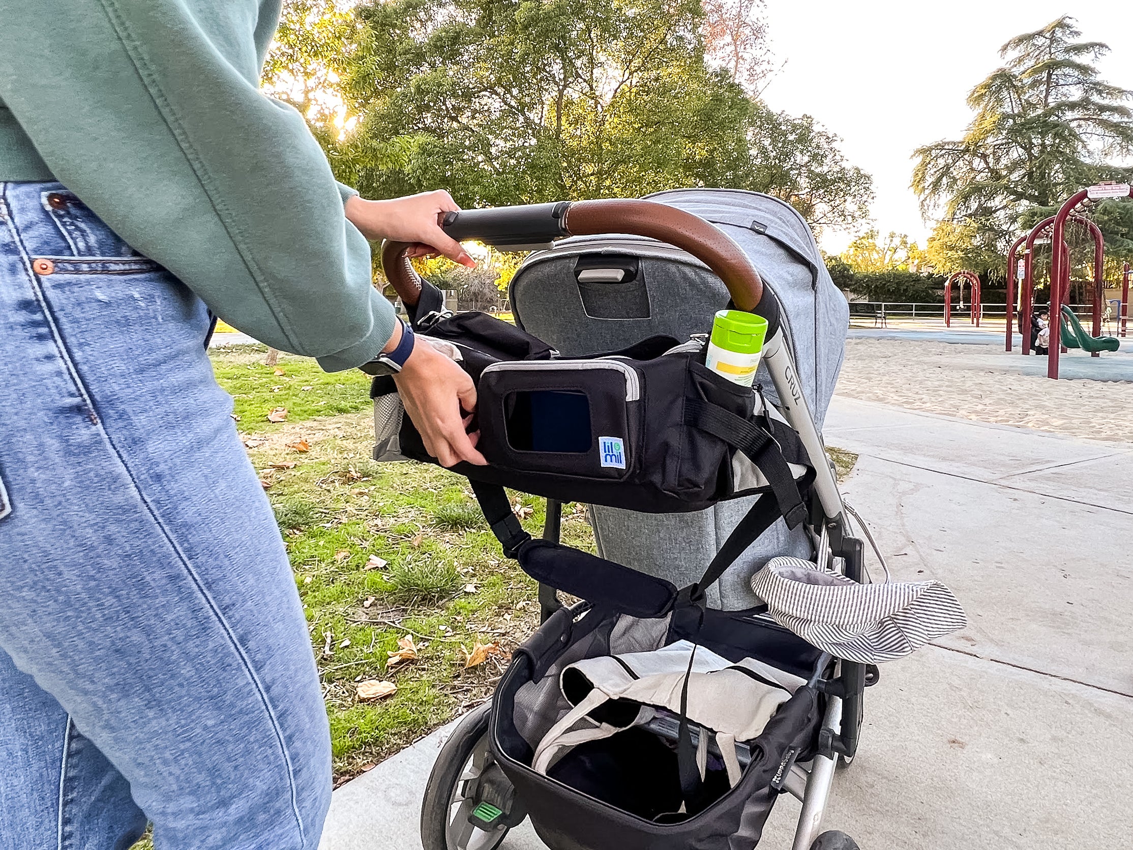 Stroller Organizer and Crossbody Diaper Bag