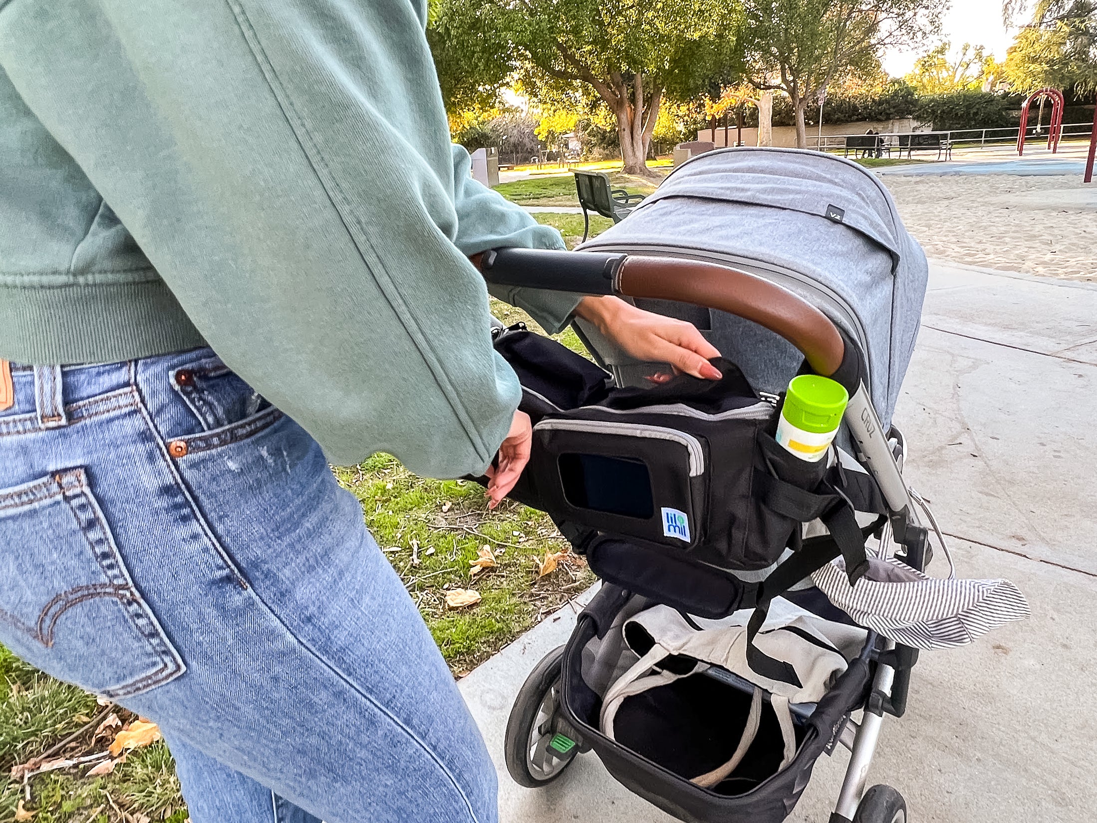 Stroller Organizer and Crossbody Diaper Bag