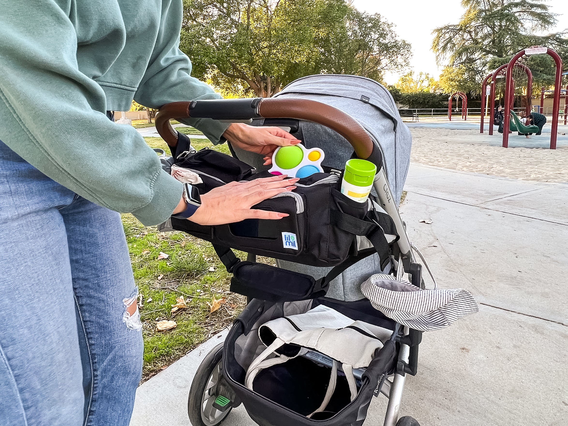 Stroller Organizer and Crossbody Diaper Bag