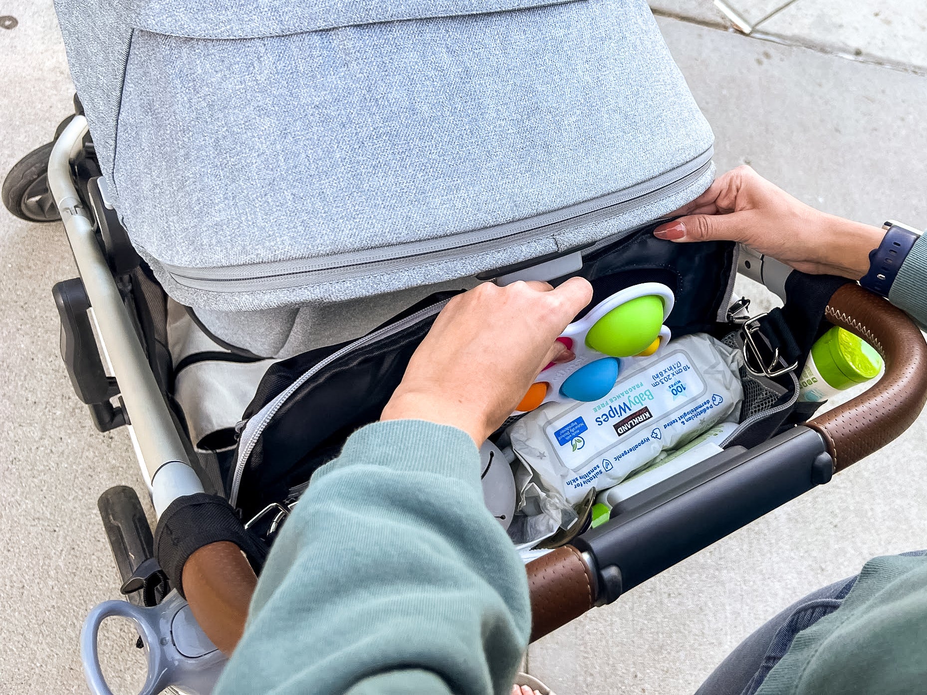 Stroller Organizer and Crossbody Diaper Bag