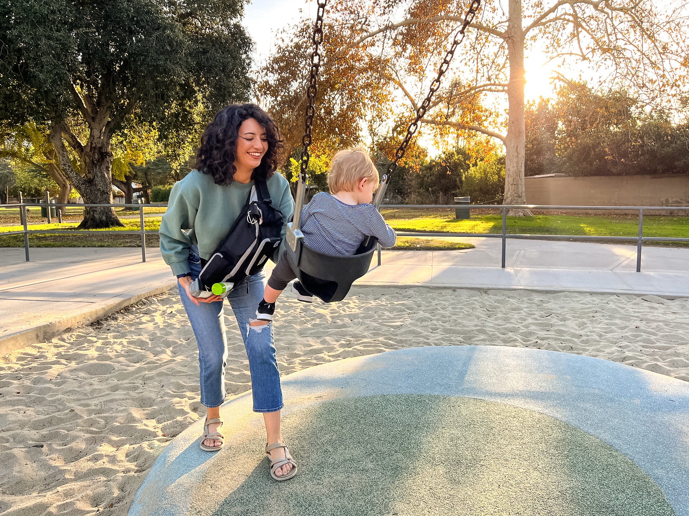 Stroller Organizer and Crossbody Diaper Bag